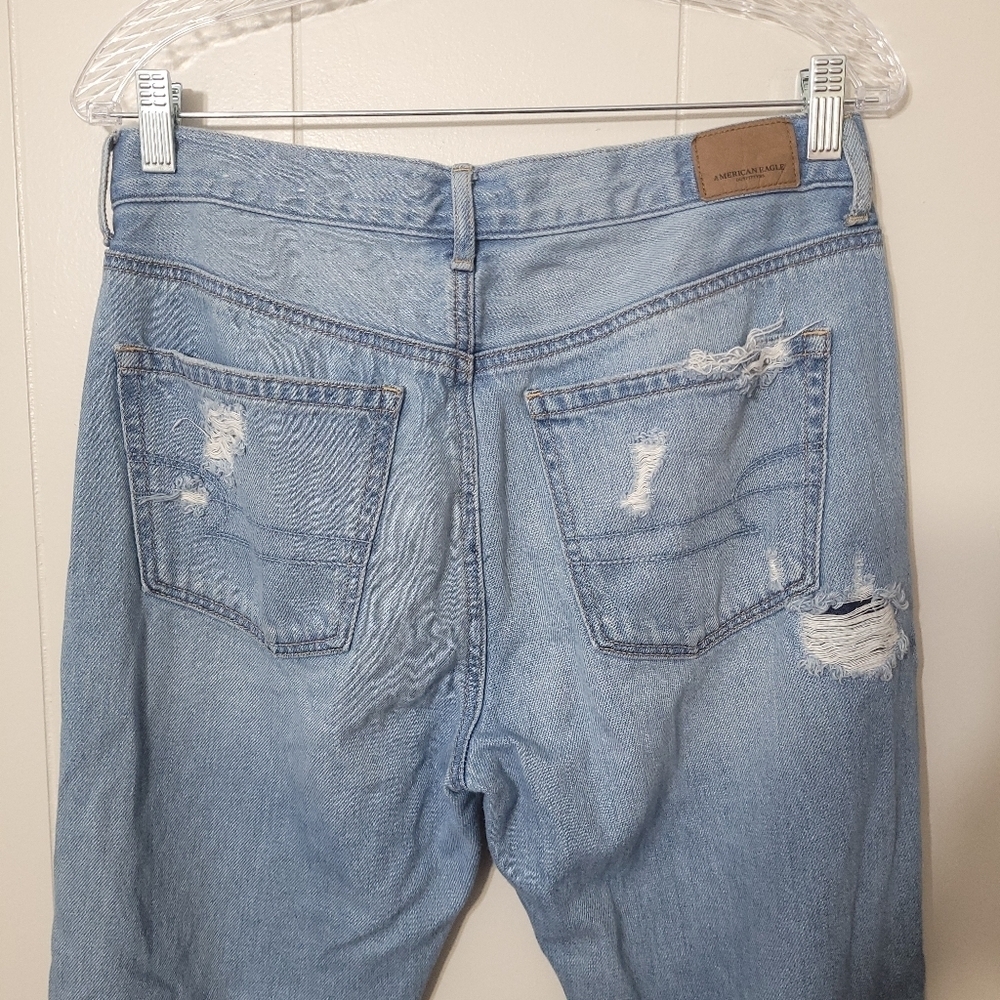 American eagle jeans high rise girlfriend blue size 6 - Picture 7 of 13